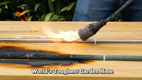 METAL GARDEN HOSE STAINLESS STEEL FLEXIBLE WATERING HOSE PIPE 50FT